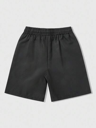Street Life Shorts casuales con estilo callejero para hombres con parches, estampado de leopardo y gráfico con letras en inglés