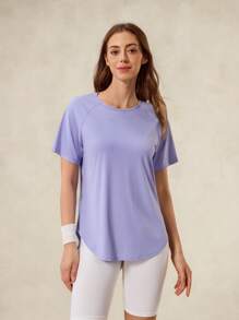 OutZeal Tee-shirt de maille de protection UV fraîche pour femmes, idéal pour la randonnée et le camping extérieur - Prune - Voir 7
