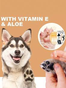 3pcs Paw Balm Pad Protector For Dogs – Dog Paw Balm Soother – Heals, Repairs And Moisturizes Dry Noses And Paws – Ideal For Extreme Weather Season Conditions - Black and White - View 1