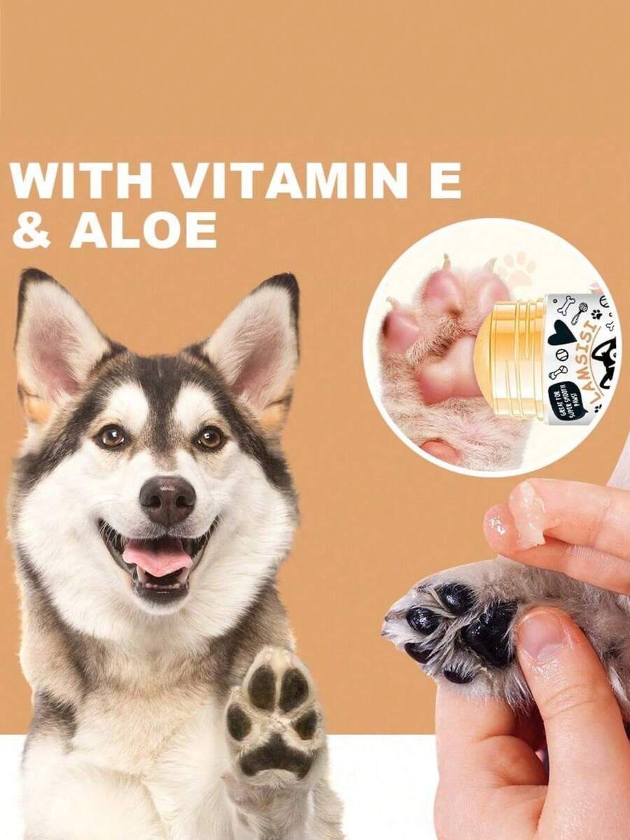 3pcs Paw Balm Pad Protector For Dogs – Dog Paw Balm Soother – Heals, Repairs And Moisturizes Dry Noses And Paws – Ideal For Extreme Weather Season Conditions - Black and White - View 1
