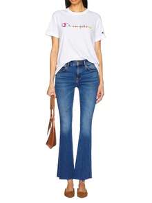 Champion 女士夏季字母印花圆领短袖休闲T恤 - 白色 - 查看 3