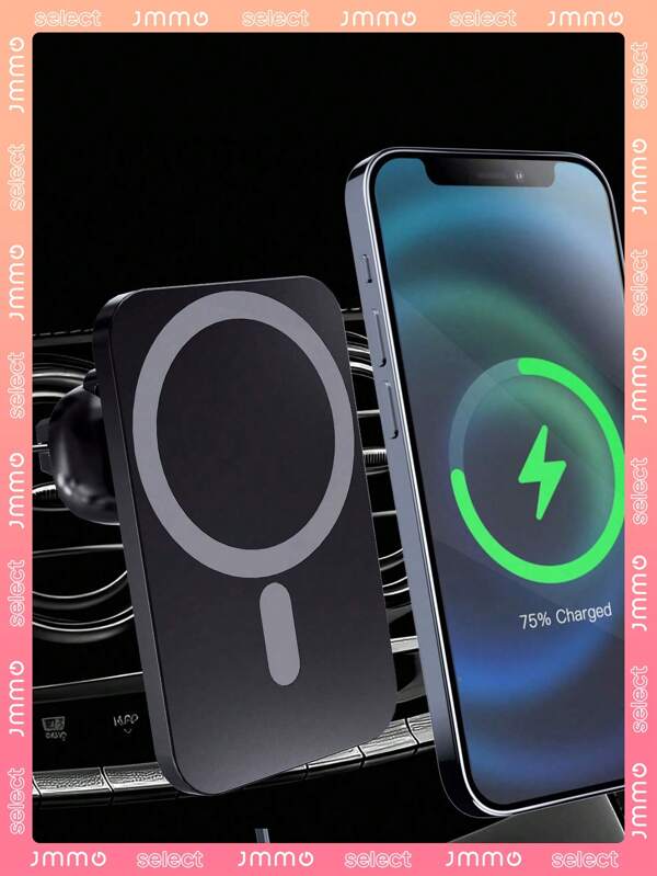 JMMO 15W Magnetic Wireless Car Charger For CompatibleiPhone 12/12mini/12Pro/12Pro Max/13mini/13Pro/13Pro Max/14Pro/14Pro Max/15Pro/15Pro Max Car Accessories, Magnetic Wireless