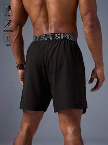 Manfinity Sport Polished شورتات رياضية غير رسمية للرجال مزينة بشريط حرفي