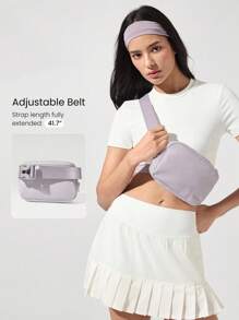 GLOWMODE 1L Zipper Everywhere Belt Bag Water Repellent Waist Crossbody Bags With Adjustable Strap