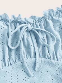 SHEIN EZwear Plus Size Women Romantic Pink Ruffled Hem Vacation Tank Top, Fashionable And Versatile For Spring/Summer Baby Blue Top Light Blue Crop Top Baby Blue Crop Top,Back To School