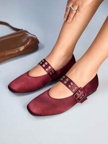 CUCCOO GRLICON 女士 Y2K 风格平底鞋，适合朋克、骑行者、酷女孩、万圣节、圣诞节、派对装扮