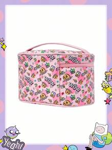 Adventure Time X ROMWE Túi đựng mỹ phẩm lật có sức chứa lớn in toàn bộ - Nhiều màu - Xem 6