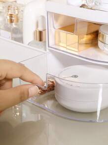 1pc Multicolor Desktop Cosmetic Storage Box With Drawers For Makeup & Skin Care Products, Holder,For Holiday Beach, Bathroom Collection, Bedroom Collection, Large Capacity