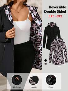 SHEIN CURVE+ 大尺碼純色秋冬冬季衣物 2026 22W - 彩色 - 查看 1
