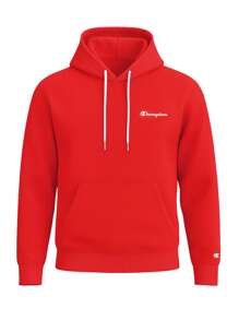 Champion Casual Men's Minimalist Design Pocket Drawstring Hoodie - Red - View 4