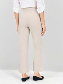 Miaspire Women's Solid Color Pants With Pockets Wide Leg Pants Baggy Pants