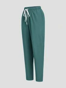 TaskEZ 制服套装：V 领短袖修身衬衫、抽绳直筒休闲裤、手术服套装