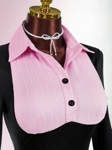 Amplova 女式撞色条纹拼布修身迷你连衣裙 - 黑色 - 查看 8