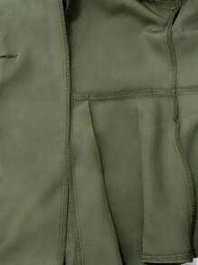 Elenzga 女士秋季长袖西装套装优雅时尚浪漫修身商务 - 軍綠色 - 查看 7