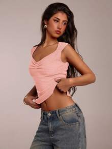 SHEIN Forever 21 海滩度假 夏季文艺复兴博览会 乡村音乐会 Y2K 上衣 毕业季外出甜心上衣 音乐节机场 复活节波西米亚风夏季上衣 女士夏季上衣 夏季母亲节毕业上衣 教堂女士女士上衣 - 粉色 - 查看 5