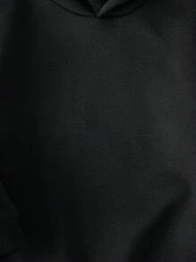 BATMAN X SHEIN Young Boy Casual Cartoon Graphic Hoodie Sweatshirt, Suitable For Autumn/Winter Fall - Black - View 5