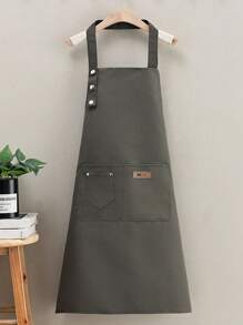 1PC Tạp dề nhà bếp chống thấm dầu dùng tại nhà, Tạp dề có túi, Tạp dề nhà bếp chống bẩn Poly, Tạp dề nấu ăn dùng cho gia đình, nhà hàng, thủ công, vườn, BBQ, trường học, quán cà phê, Tạp dề cho nam và nữ (màu xanh lá cây) Làm quà tặng Giáng sinh cho ngày lễ - màu xanh lá - Xem 3