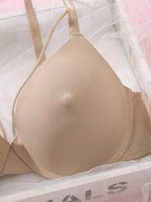 SHEIN 1 件女士钢圈聚拢文胸，舒适无缝文胸，适合小胸围