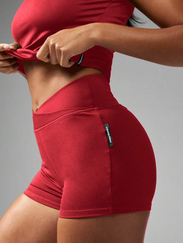 Missguided x Playboy Christmas High Waisted Ruched Bum Scrunch Athletic Booty Shorts Gym Summer Festival Active Shorts