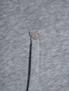 SHEIN Teen Boys' Face Cover Stand Collar Grey Double-Layer Hooded Sweatshirt,Oversized Winter Back-To-School Casual Comfortable Soft Fashion Autumn Hoodies - Grey - View 7