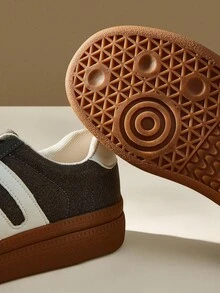 CUCCOO EASI Women's Fashion White German Shepherd Thick Sole Casual Sneakers - Dark Grey - View 9