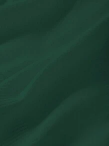 Linhara 大码女式纯色长袖单排扣休闲薄款开衫 - 軍綠色 - 查看 6