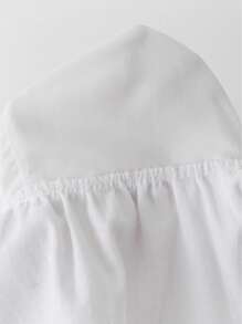 SHEIN 新款时尚休闲甜美法式无袖条纹吊带背心，女士款 - 白色 - 查看 6