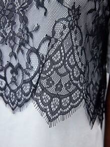 Maija 2025 年夏季新款黑色蕾丝吊带背心，合身无袖上衣，百搭可拆卸肩带，黑白撞色，时尚休闲都市优雅浪漫商务休闲办公室派对海滩音乐节婚礼宾客早午餐街头装机场返校秋季时尚 Y2K - 黑與白 - 查看 8