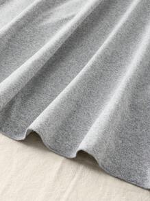 1 件女童休闲交叉设计迷你连衣裙，夏季 - 灰色 - 查看 3