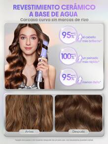 SHEGLAM HAIR Rizador de pelo Cool Lock Airflow Styler, con flujo de aire de 360°, con rejillas de ventilación para fijar el peinado, 4 temperaturas ajustables, doble voltaje, alisado rápido, revestimiento cerámico a base de agua que deja el cabello brillante, rizador y plancha, productos para cabello rizado, rizadores de pelo, plancha para cabello largo y corto - Enchufe europeo Graduación Cumpleaños Día festivo Verano Caer Otoño Y2K Elegante Moda Mujer Constituir Cosmético Fiesta Playa Viajar Cámping Al aire libre Escuela Campus Viaje Festivales Decoración Regalo Presente Rosa Chica Cosplay Mejor Color Encanto Onda