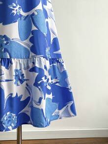 Soleia Váy maxi cổ vuông tay lửng họa tiết hoa, thích hợp cho mùa hè, ngày lễ, hẹn hò, ngày lễ tình nhân, tiệc trà chiều - Nhiều màu - Xem 5