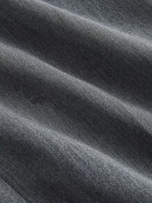 SHEIN MOD Women Dark Gray Overlay Formal Pants, Suitable For Back To School Season, Workwear In Fall/Winter - Dark Grey - View 6