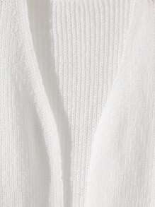 青少年女孩休闲基本款纯色落肩宽松前开衫