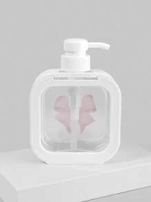 ROMWE Kawaii 300毫升弓形可再填充泵瓶，大容量容器，适用于洗手液、慕斯 - 白色 - 查看 2