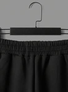 SHEIN Cottnline 棉质两件套纯色抽绳腰运动裤 - 彩色 - 查看 3