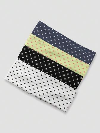 Kawaii 4pcs Vintage Polka Dot Print Stretchy Sports Headbands For Girls, Versatile For Daily Life, Yoga, Outdoor Activities, Fashion Accessory