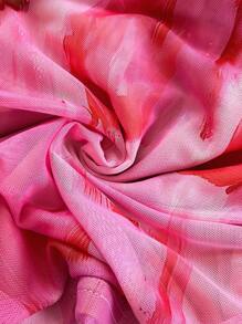 Soleia 女士度假春假女士花卉印花方领度假背心派对、夜间外出上衣、返校节扎染上衣海滩上衣夏季上衣节日上衣海滩俱乐部 - 彩色 - 查看 4