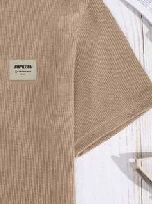EURMUSE Bộ áo phông tay ngắn và quần short họa tiết ô vuông cổ điển dành cho nam 100% cotton - Nhiều màu - Xem 4