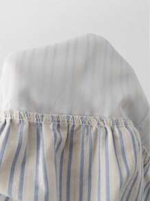 Resyla 新款休闲时尚甜美法式无袖条纹背心女款 - 藍色 - 查看 3