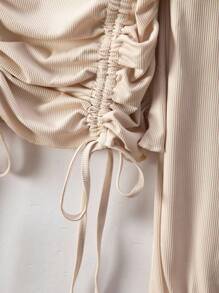 Franclia Camiseta de manga larga con cuello cuadrado para mujer, nueva llegada de otoño, conjuntos casuales, ropa de primavera para la universidad, ropa de otoño para mujer