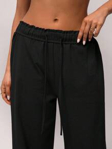 SHEIN Forever 21 女式低腰翻边休闲度假裤，春季