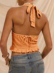 Avantive Top halter para mujeres, ideal para vacaciones en la playa, ferias del renacimiento, conciertos country, festivales de música, aeropuerto, Pascua, estilo boho