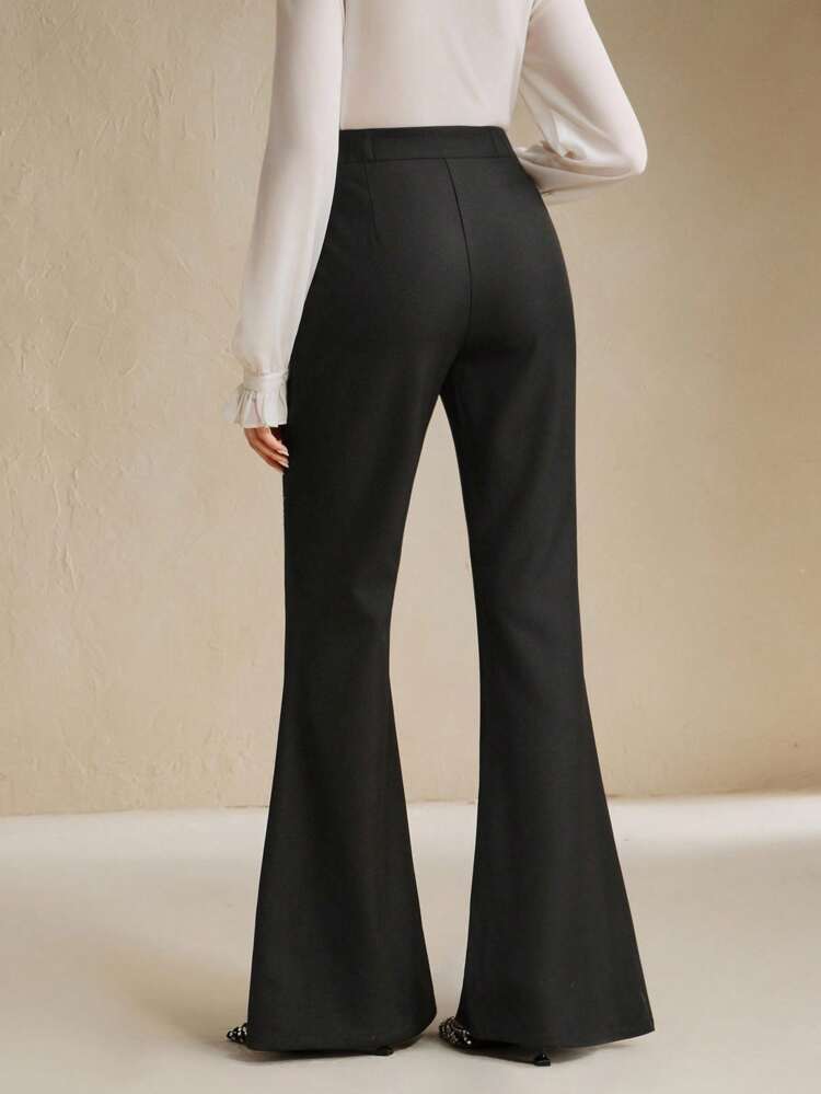 Elegante Damen Lange Hose mit Diamantmuster zur Figur Korrektur