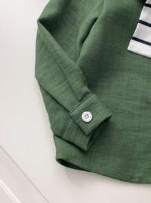 Souflis Souflis Set di 3 pezzi per bambino, composto da giacca antipioggia casual multifunzionale e comoda, camicia a maniche lunghe con colletto in lino, e pantaloni con vita elastica. Adatto per andare a scuola, occasioni casual, vacanze, matrimoni e altre occasioni. Taglia 6 mesi - 3 anni. Abbigliamento per bambini, neonati e bambini piccoli.