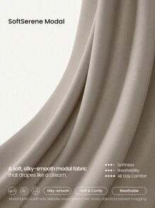 GLOWMODE Modal Silk Touch Wide Leg High Waist Lounge Pants With Side Pockets Daily Casual Fall Fall Winter - Khaki - View 5