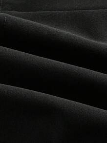 Maija Plus Size Women Rose Flower & Ruffle Trim Metal Embellishment Bustier Top - Black - View 8