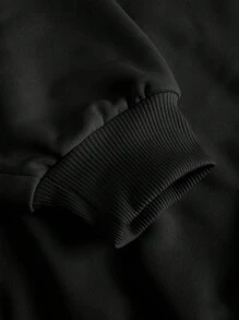 Muchica 休闲简约假日海滩鲨鱼图案印花圆领宽松女式运动衫 - 黑色 - 查看 5