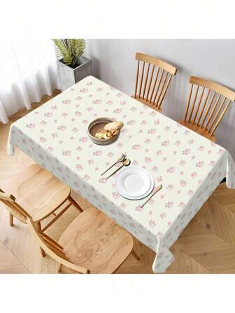 Goth 1 pieza Mantel con estampado rosa claro con estilo adorable e informal. Este encantador y cálido mantel rosa es adecuado para cenas al aire libre en restaurantes, decoración del hogar, y también puede usarse para picnics y fiestas festivas