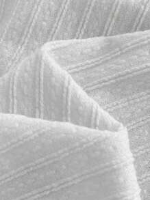 Sweetra 浪漫百搭双层荷叶边下摆海星扣扭花前短款上衣 - 白色 - 查看 7