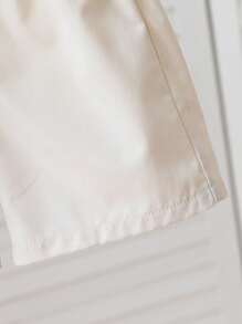 2件套幼儿男童夏季休闲条纹衬衫和短裤套装 - 彩色 - 查看 4